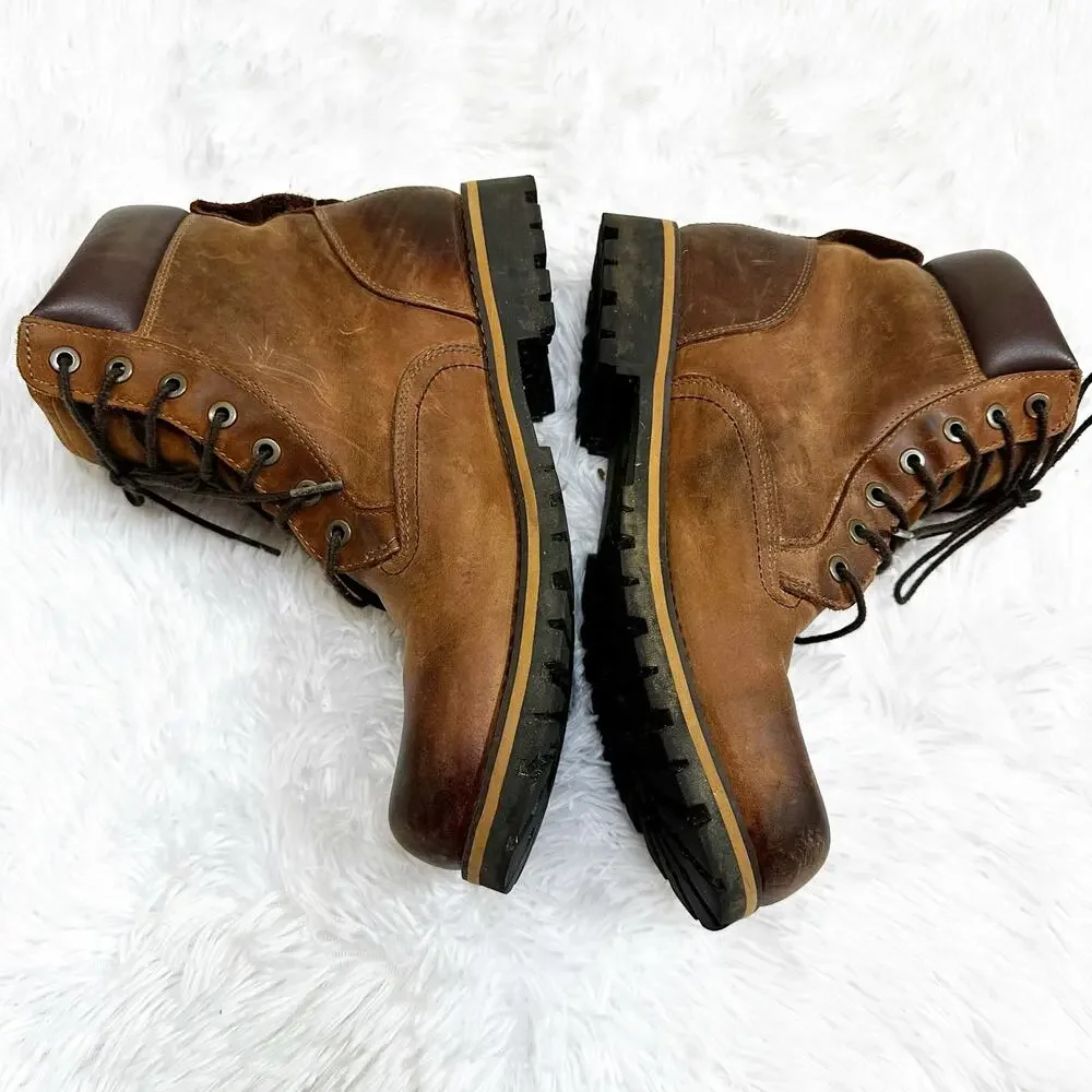 Timberland Men's Premium Waterproof Leather Boots Brown US 10.5 Hiking Work